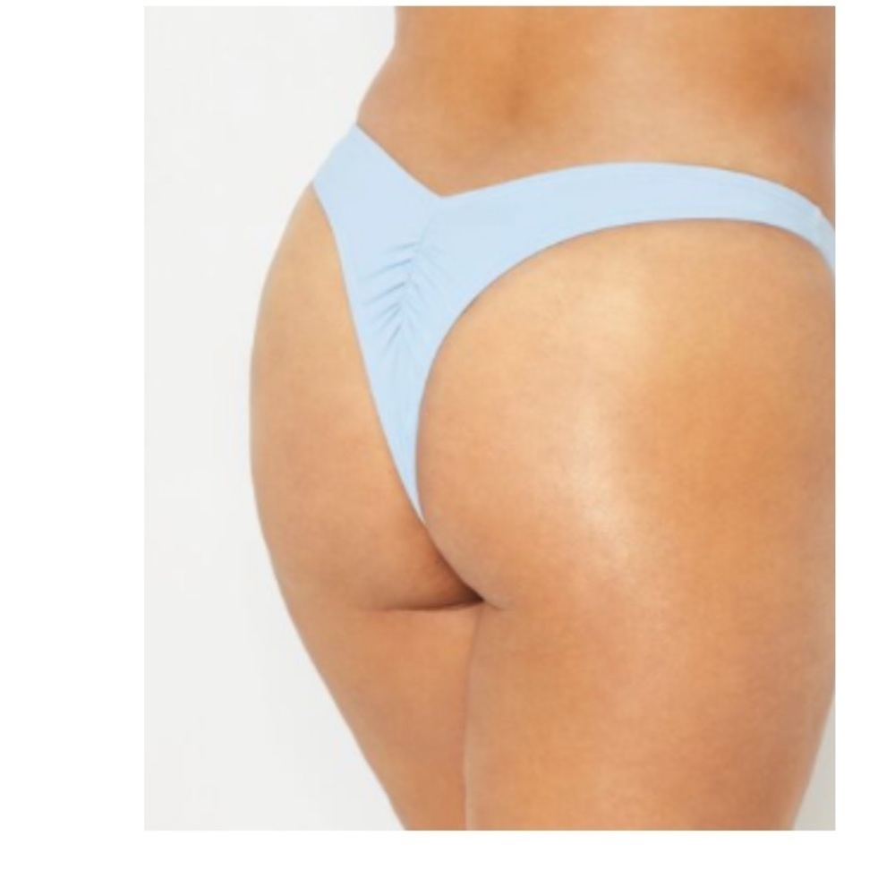 Camille Kostek high cut thong bikini bottom swimsuit